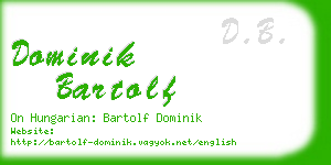 dominik bartolf business card